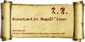Konstantin Napóleon névjegykártya